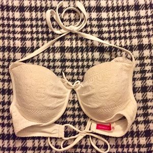 Lacy White Victoria’s Secret Push-Up Bikini 36C